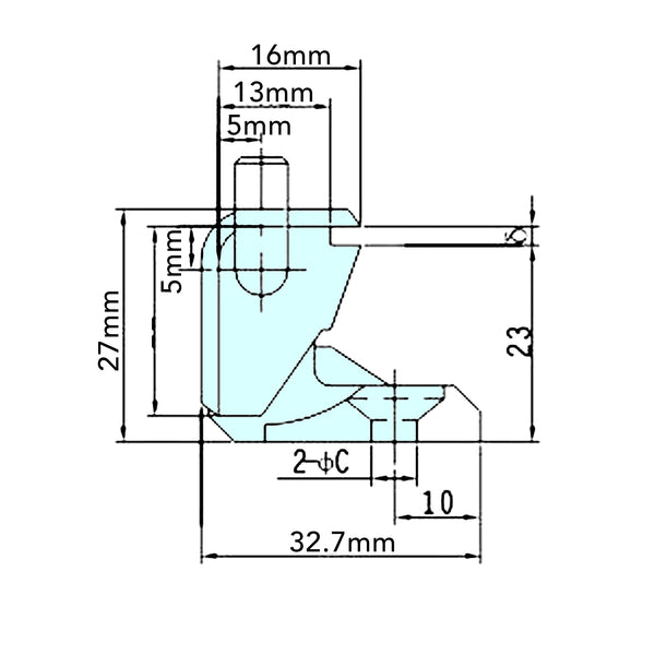 170 Silver Control Box Hinge (Big)