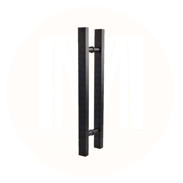 Black Square H-Handle 600mm