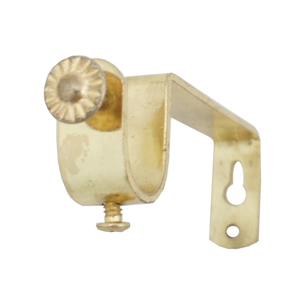 Single Brass Plated Curtain Bracket