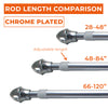Chrome Plated 1/2" Cafe Rod Set