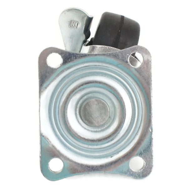 Plate Type With Brake Black Rubber Caster