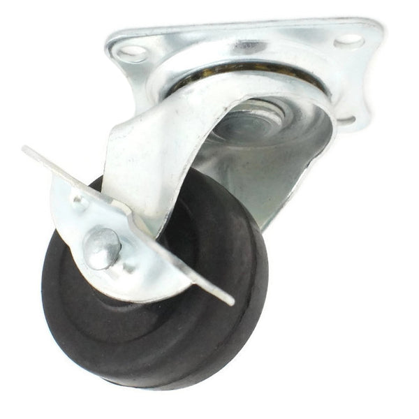 Plate Type With Brake Black Rubber Caster