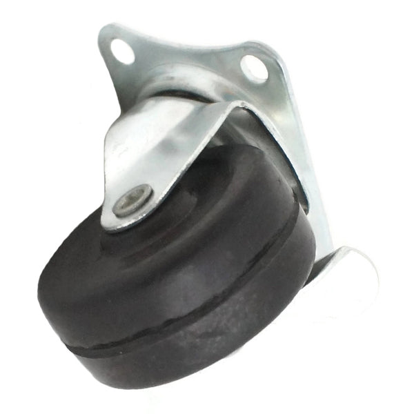 Plate Type With Brake Black Rubber Caster