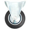 Fixed Rigid Type With Hood Black Rubber Caster (4 pieces)