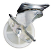 Plate Type With Brake White Nylon Caster