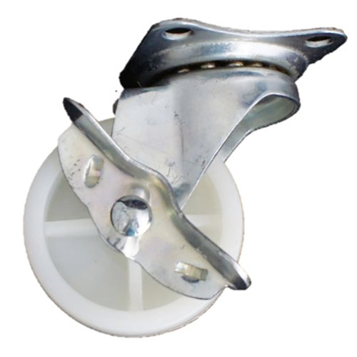 Plate Type With Brake White Nylon Caster
