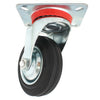 Plate Type With Hood Black Rubber Caster