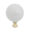 106 Gray Spherical Ceramic Knob with Brass Base