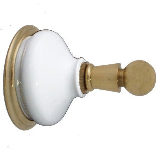 Ceramic Solid Brass Robe Hook