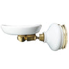 Ceramic Solid Brass Toothbrush and Tumbler Holder
