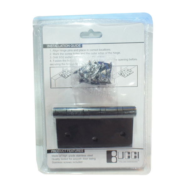 Bucci Stainless 304 Matte Black Hinges