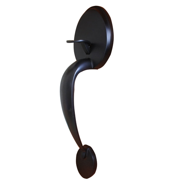 Corona Entrance Lock Black Handle Set