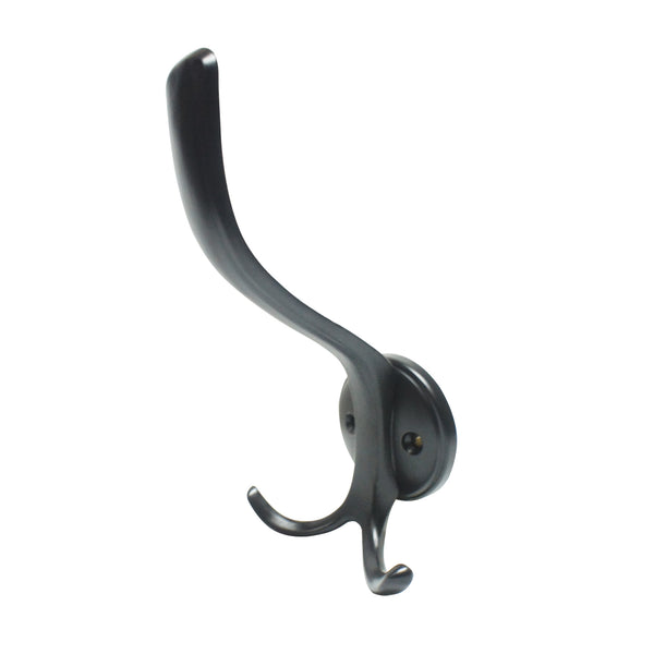 Black Powder Coated Coat and Hat Hook