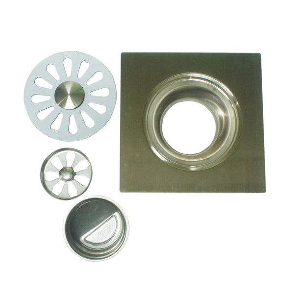 6x6 Stainless Strainer with Odor Trap