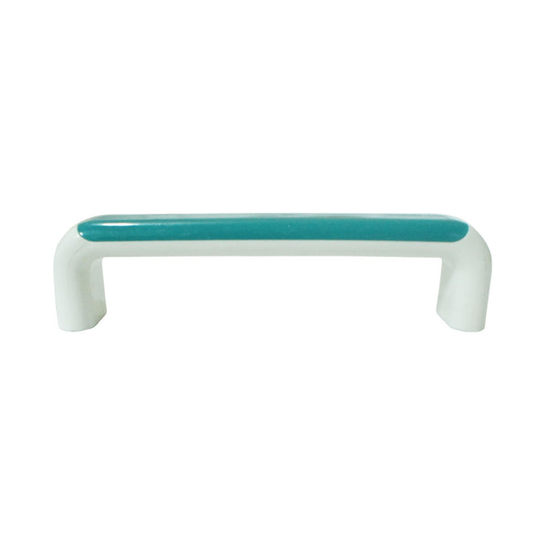 3056 Plastic White / Green Pull Handle