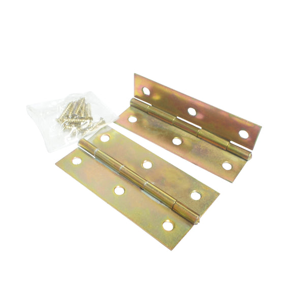 Brass Narrow Butt Hinge with Screw (24 pieces)