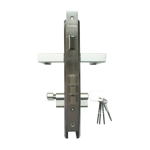 Corona Entrance Mortise Lockset with Square Backplate