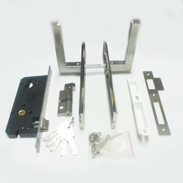 Corona Entrance Mortise Lockset with Square Backplate