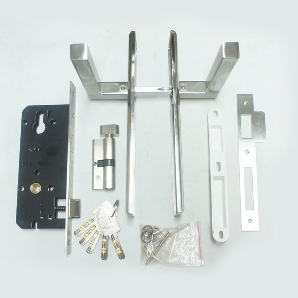 Corona Entrance Mortise Lockset with Square Backplate