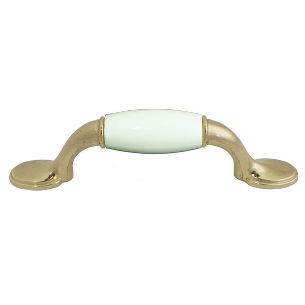 1404 White / Antique English Classy Ceramic Pull
