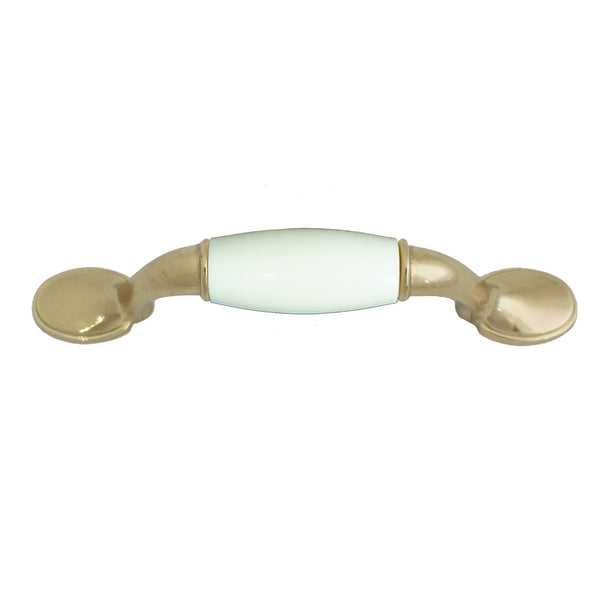 1404 White / Antique English Classy Ceramic Pull