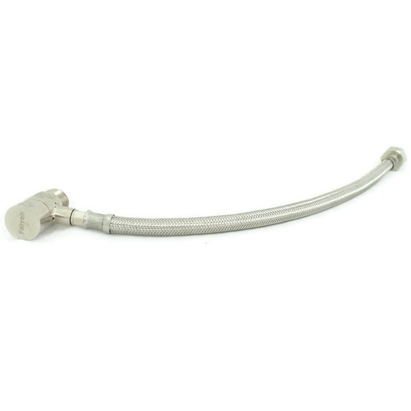 Stainless Flexible Hose with Brass Angle Valve Standard Size (1/2x12"x14")