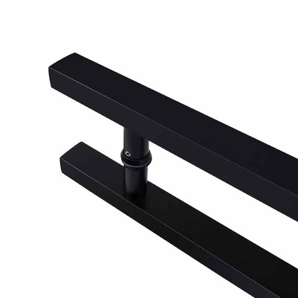 Black Square H-Handle 600mm