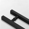 Black Square H-Handle 600mm