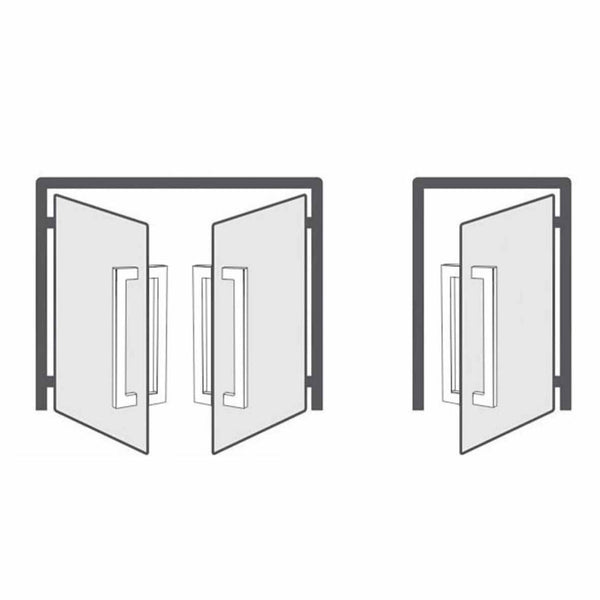 Round H-Handle 1200mm Chrome Door Pull