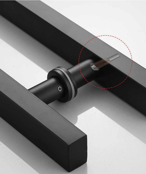 Black Square H-Handle 600mm