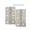 Stainless 304 Light Duty Narrow Butt Hinge