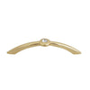 MB209 Polished Brass with Diamond Stone Pull Handle