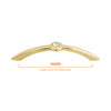 MB209 Polished Brass with Diamond Stone Pull Handle