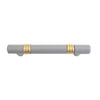 MB210 Gray Solid Brass Pull Handle