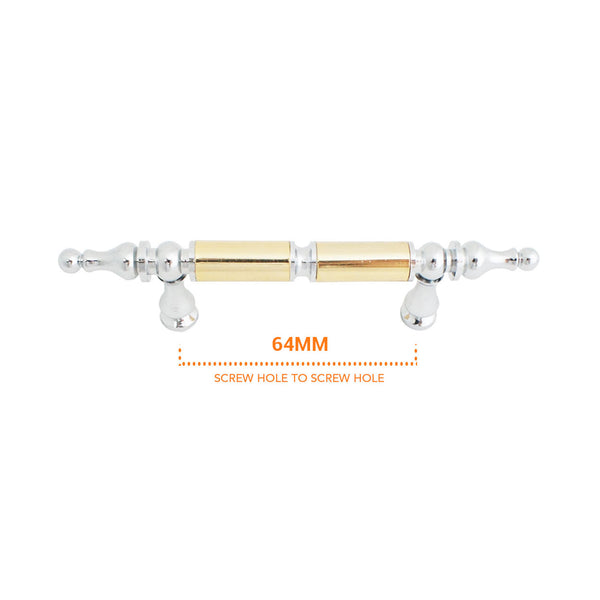 MB215 Two Toned Solid Brass Pull