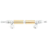 MB215 Two Toned Solid Brass Pull