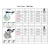 Plate Type With Brake White Nylon Caster