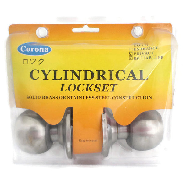 Corona Cylindrical Privacy Keyless Bathroom Lock