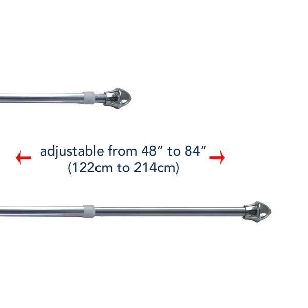 Chrome Plated 1/2" Cafe Rod Set