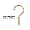 Brass Cup Hook (144 pieces)