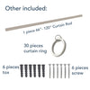 Egg Satin Nickel Iron Curtain Rod Set
