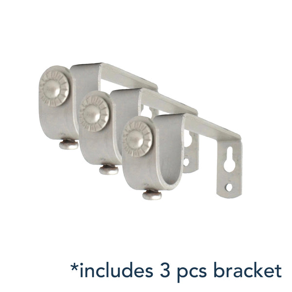 Egg Satin Nickel Iron Curtain Rod Set