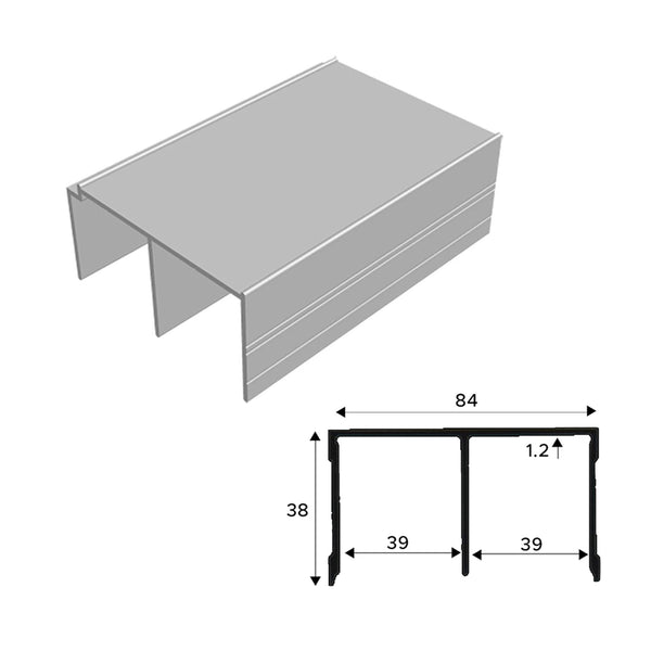 Aluminum Profile Sliding Wardrobe Mechanism Set