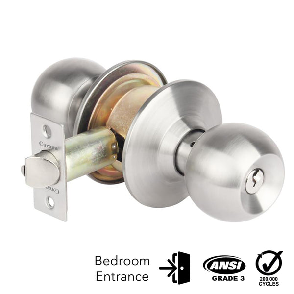 Corona Cylindrical Entrance Keyed Lock