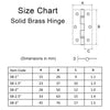 Solid Brass Narrow Butt Hinge