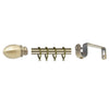 Egg Antique Brass Iron Curtain Rod Set
