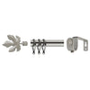 Leaf Satin Nickel Iron Curtain Rod Set