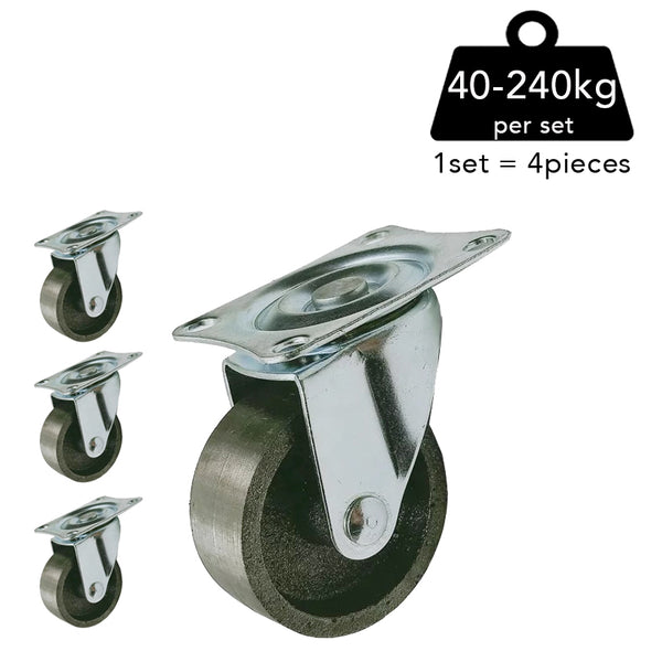 Plate Type Steel Caster (4 pieces)