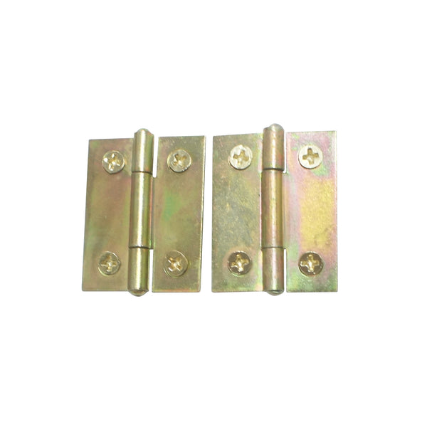 Brass Narrow Butt Hinge with Screw (24 pieces)