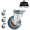 Plate Type With Brake Gray Rubber Caster